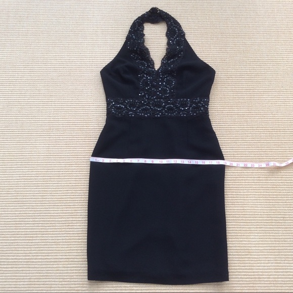 KIR Black Halter Cocktail / Party Dress - Size 10 - Picture 6 of 12
